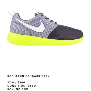 NIKE ROSHERUN GS “DARK GREY”